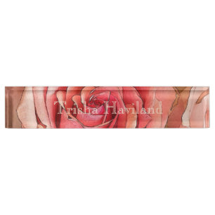 Plaque de bureau HAMbyWG - Rose pêche