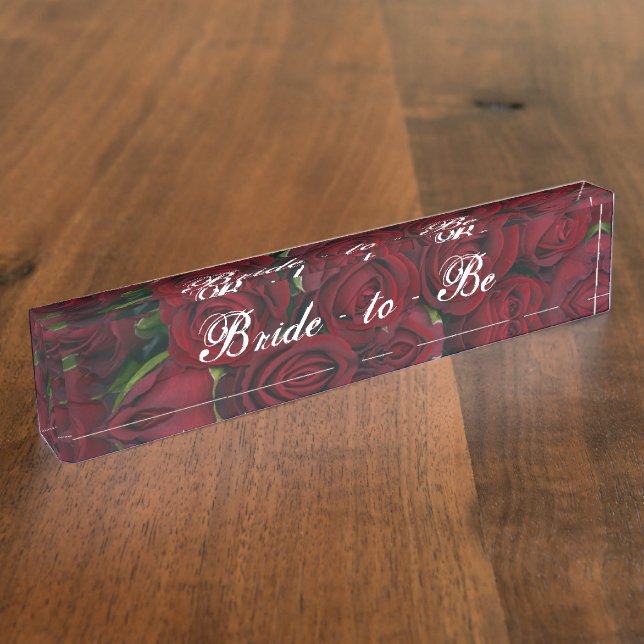 Plaque de bureau - HAMbyWhiteGlove - Roses rouges (Taille)