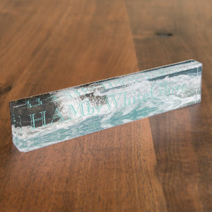 Plaque de bureau - HAMbyWhiteGlove - Vagues déferl