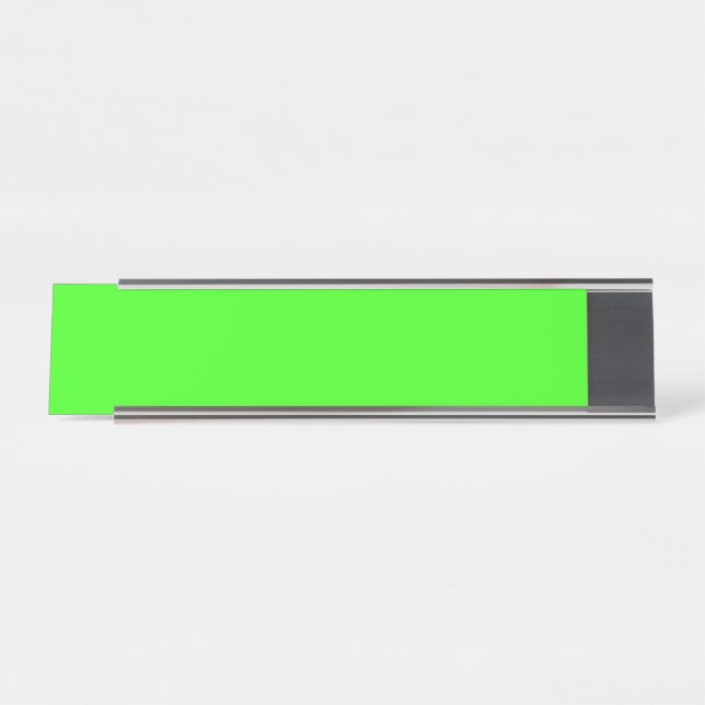 Plaque de bureau moderne vert néon – Personnalisab (Devant)