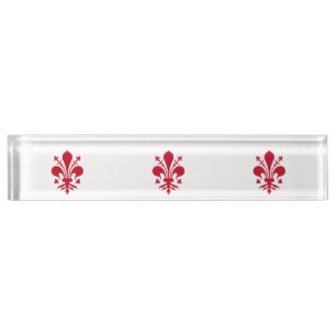 Plaque de bureau patriotique avec Drapeau de Flore