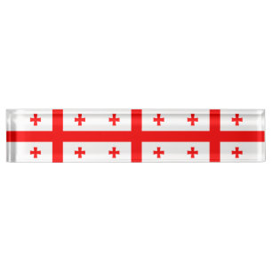 Plaque de bureau patriotique avec Drapeau de Géorg