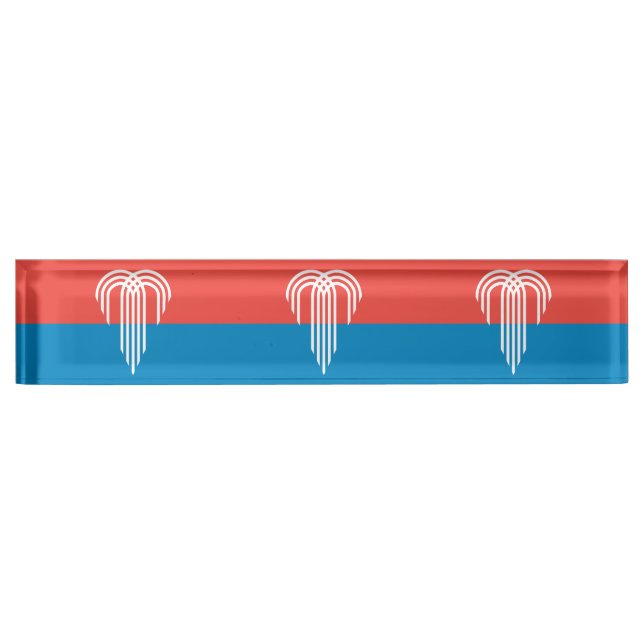Plaque de bureau patriotique avec drapeau de Kansa (Devant)