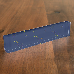 Plaque de bureau patriotique avec drapeau de l'Ala
