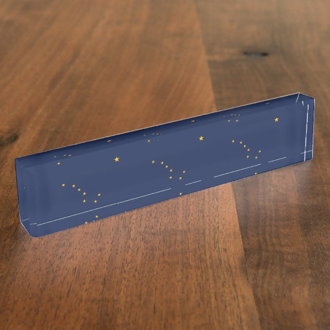 Plaque de bureau patriotique avec drapeau de l'Ala (Taille)