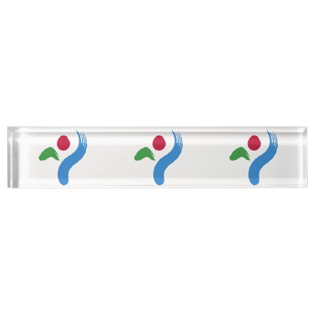 Plaque de bureau patriotique avec drapeau de Séoul (Devant)