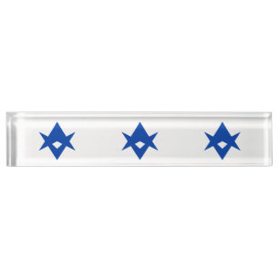 Plaque de bureau patriotique avec drapeau de Toyot