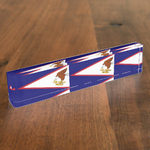 Plaque de bureau patriotique avec drapeau des Samo