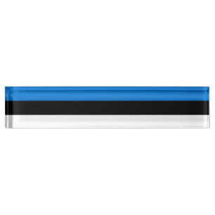 Plaque de bureau patriotique avec Drapeau d'Estoni