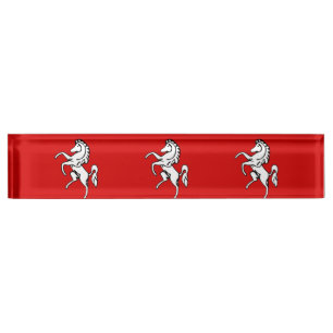 Plaque de bureau patriotique avec Drapeau du comté