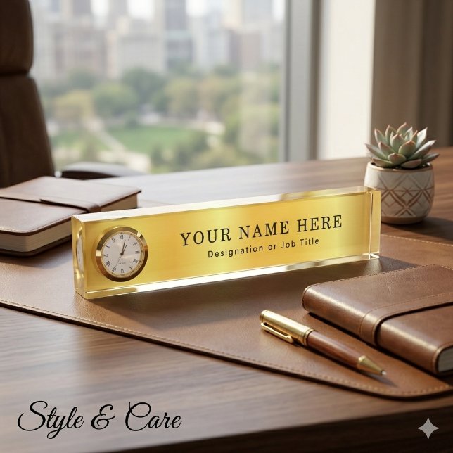 Plaque de bureau personnalisable pour le bureau (Customizable Desk Name Plate for Office)