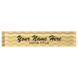 Plaque de bureau personnalisée avec motif chevron