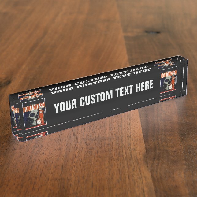 Plaque de bureau personnalisée "Don’t Mix ‘Em’ vin (Taille)