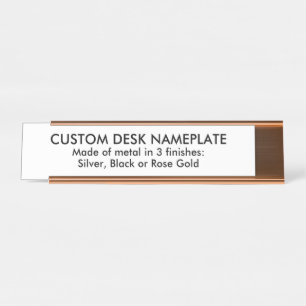 Plaque de bureau personnalisée en métal : Finition