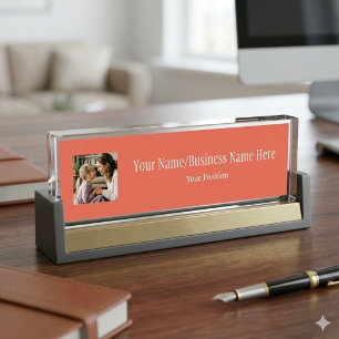 Plaque de bureau personnalisée en terre cuite avec