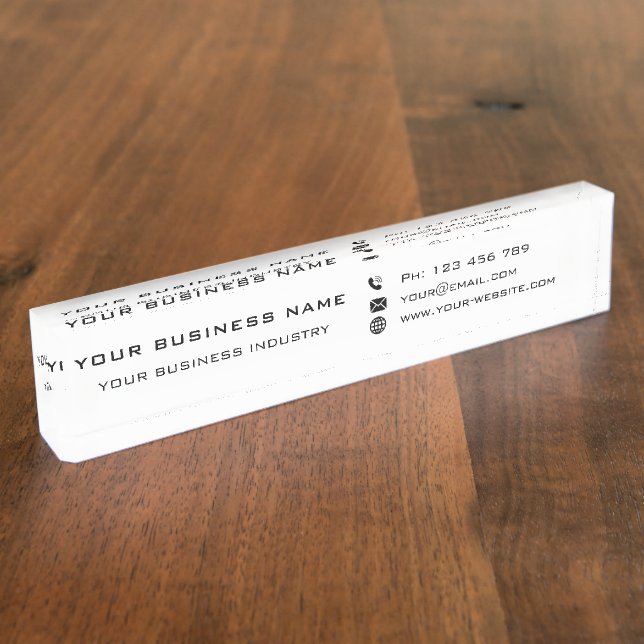 Plaque de bureau personnalisée pour entreprise exe (Taille)