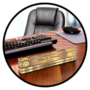 Plaque de bureau personnalisée pour le personnel d