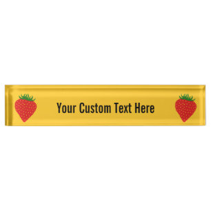 Plaque de bureau personnalisée simple fraise