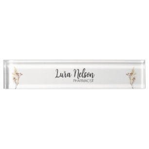 Plaque de Bureau - Plaque de Nom en Acrylique Pers