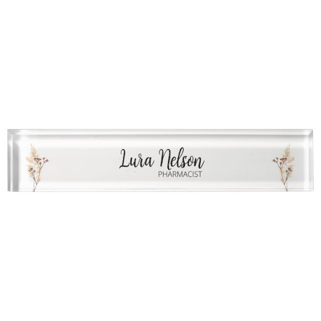 Plaque de Bureau - Plaque de Nom en Acrylique Pers (Devant)
