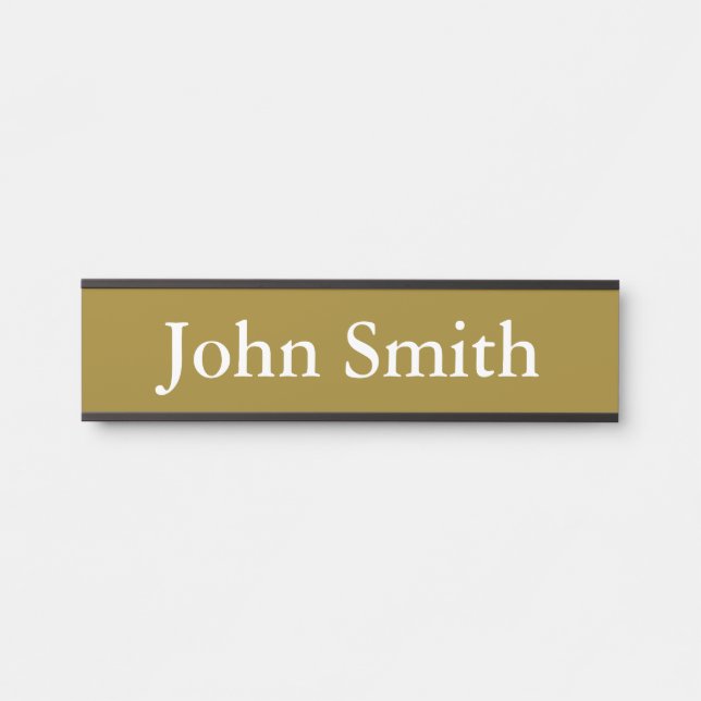 Plaque de bureau, Standard (5 cm x 20 cm), Argent (Devant)
