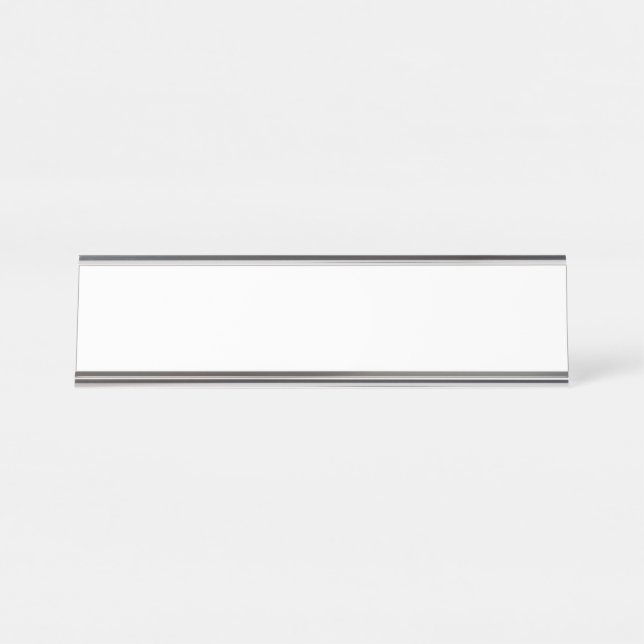 Plaque de bureau, standard (5 cm x 20 cm), argent (Devant)