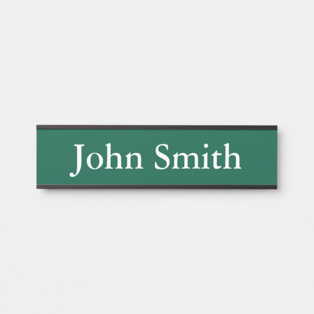 Plaque de bureau, standard (5 cm x 20 cm), argent (Devant)