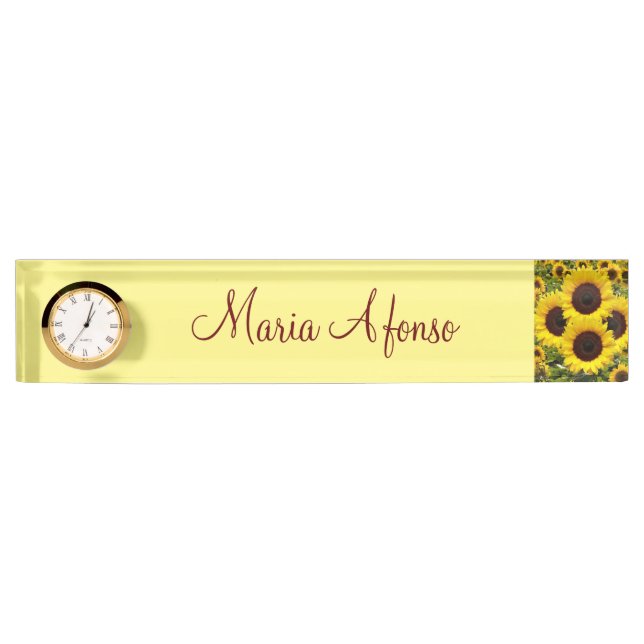 Plaque de bureau Tournesol (Devant)