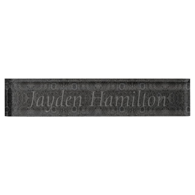 Plaque de bureau - Tribal Charbon - HAMbyWG (Devant)