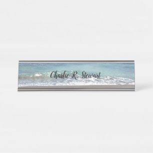 Plaque de bureau Vagues et sable de plage