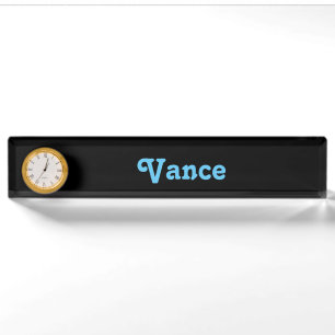 Plaque de bureau Vance