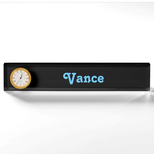 Plaque de bureau Vance (Devant)