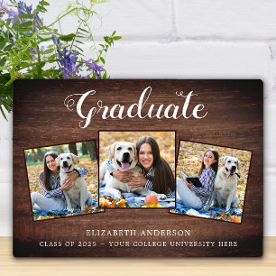 Plaque de collage de photos personnalisées rustiqu