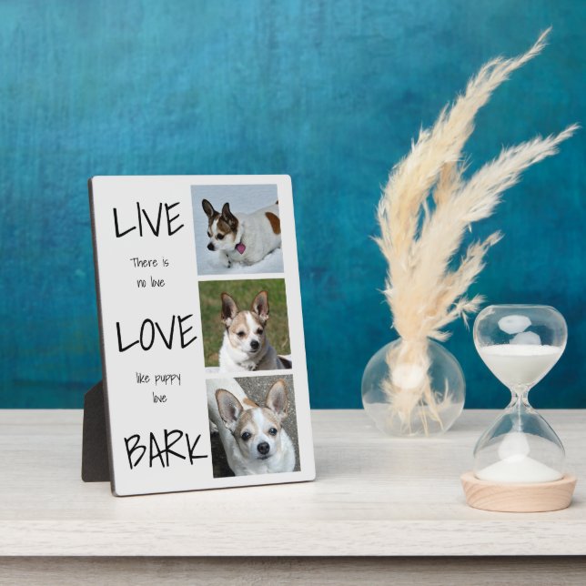 Plaque de collage photo de chien (Côté)