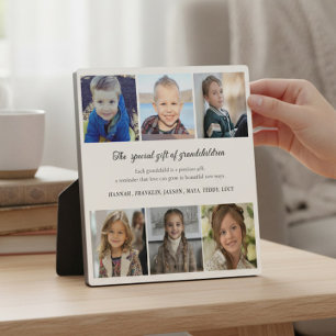 Plaque de collage photo de petits-enfants Cadeau s