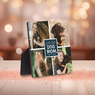 Plaque de collage photo 'Meilleure maman de chien