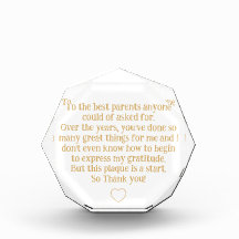 Plaque de conservation du meilleur Merci des paren