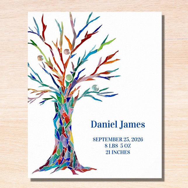 Plaque de la Naissance Statistiques Nursery Tablet (Créateur téléchargé)