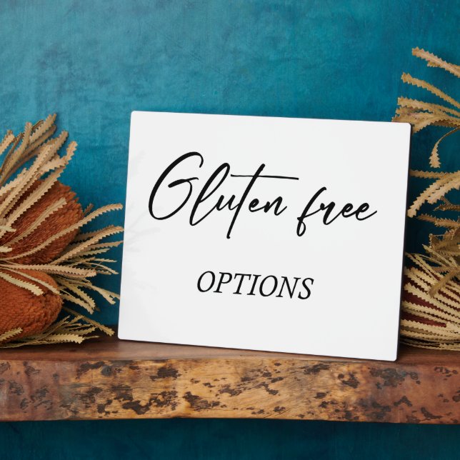 Plaque de la table Gluten avec Easel (Côté)