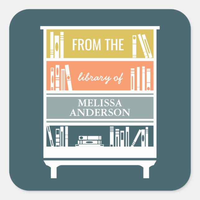 Plaque De Livraison De La Bibliothèque Des Sticker (Devant)