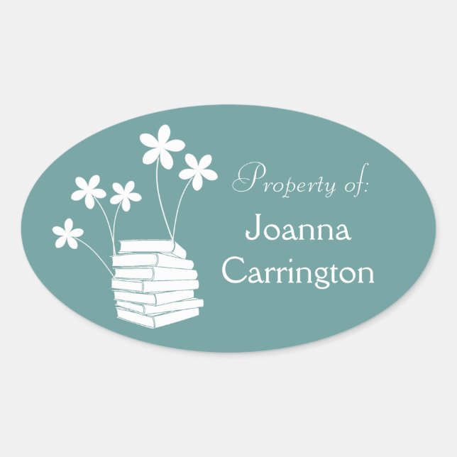 Plaque de livre/fleurs ou autocollant de propriété (Devant)
