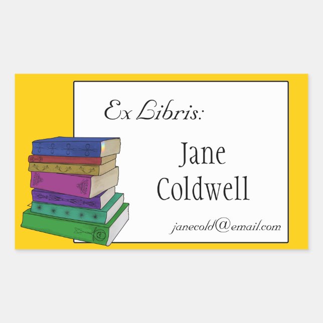 Plaque de livres ou Sticker Ex Libris (Devant)