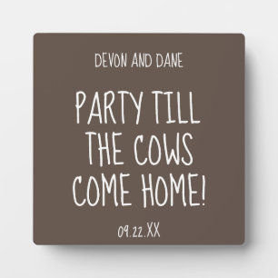 Plaque de Logo Rustique Barn Mariage avec Easel