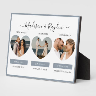 Plaque de mariage poussiéreuse bleu photo de notre