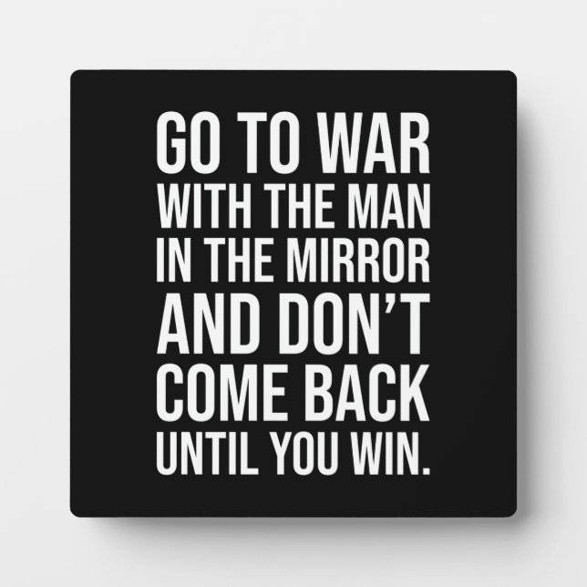 Plaque de motivation de la réussite et de la gym (Devant)