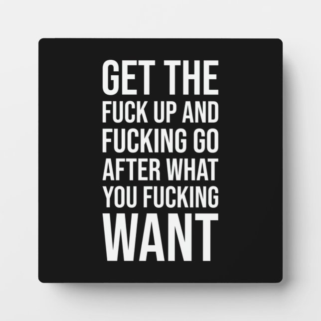 Plaque de motivation de la réussite et de la gym (Devant)