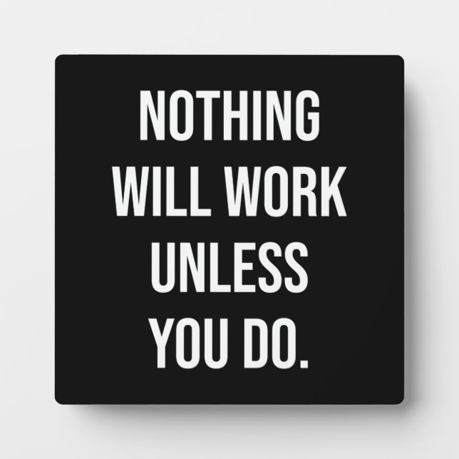 Plaque de motivation de la réussite et de la gym (Devant)