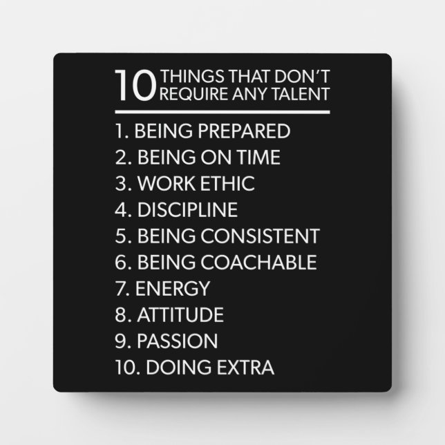 Plaque de motivation de la réussite et de la gym (Devant)