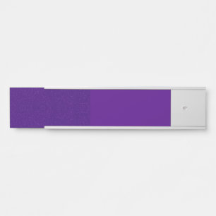 Plaque de nom à deux tons violet et blanc personna