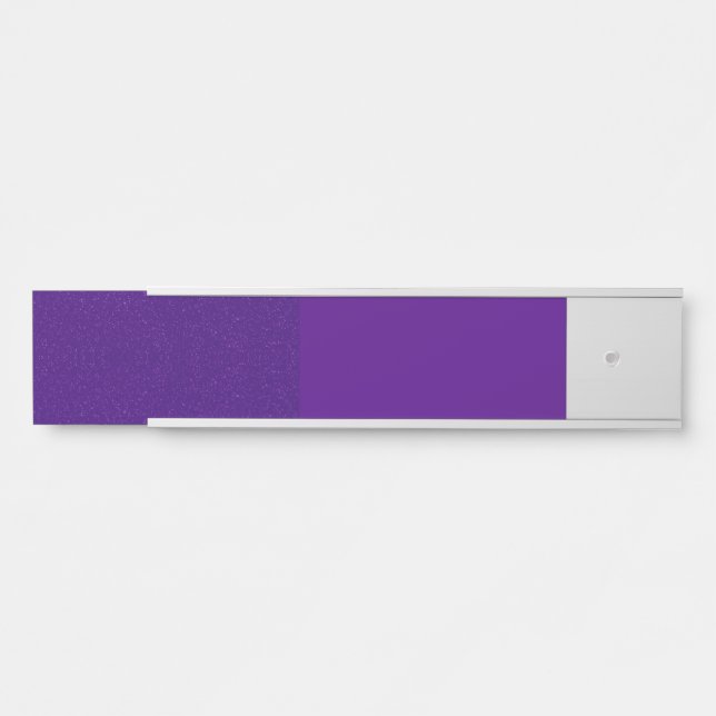 Plaque de nom à deux tons violet et blanc personna (Devant)